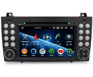 CarPlay Autoradio Android 16 pour Mercedes SLK R171 DSP GPS Écran IPS 7" | 8 Core 4Go +64Go Écran tactile 2 DIN avec Android Auto Bluetooth 4G WiFi CD/DVD Navigation GPS Commandes au volant