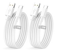 Carplay Câble USB vers USB C 2M/Lot de 2 pour iPhone 17 16 15 Voiture, Cable Chargeur USB C pour Apple CarPlay et Android Auto,Cable Type C Charge Rapide Cordon USBC pour iPhone 17/16e/15 Pro Max,iPad