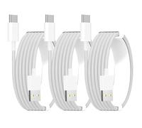 Carplay Lot de 3 câbles USB A vers USB C 60 W pour iPhone 16/15 USB C 60 W Chargeur rapide en nylon tressé Synchronisation d'écran pour iPhone 16/16 Pro Max/15 Plus, iPad