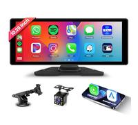Carplay sans Fil et Android Auto, Hodozzy 10,26 Pouces Portable Autoradio Bluetooth avec IPS Ecran Tactile, Carplay Ecran avec Lien Miroir/Commande Vocale/AUX/USB+Caméra de Recul…