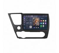 Carplay Voiture & Android Auto sans Fil pour Honda Civic 4d 9 2013-2016 Poste Radio Bluetooth Main Libre, Écran Tactile, Navigation GPS, Contrôle Vocal, Aux, 8 Nuclear 6G+128G