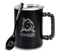 CarpLife - Ensemble de tasse et cuillère thermique CarpLife - Tasse thermique en acier inoxydable avec couvercle