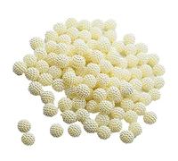 CarpNettore 100 Perles Rondes en Myrte, Perles D'espacement Libres pour La Création de Bijoux, 10mm