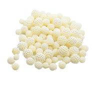 CarpNettore 100 Perles Rondes en Myrte, Perles D'espacement Libres pour La Création de Bijoux, Tailles Mixte