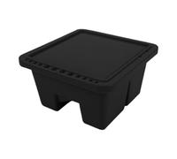 CarpNettore Bac de Nettoyage pour Pinceaux, Support pour Laver Les Pinceaux, Seau Multifonction avec Couvercle pour Nettoyer Les Pinceaux et Pinceaux à La Maison, Noir