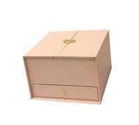 CarpNettore Boîte Cadeau Vide pour Composition Florale, 25 X 23 X 15 Cm, En Carton, Polyvalente avec Tiroir pour Fournitures de Fleuriste, Légère, Rose