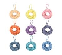 CarpNettore Boucles pour Métier à Tisser, Boucles élastiques pour Maniques, Anneaux élastiques, Fournitures de Loisirs Créatifs, Multicolores pour La Confection D, 9 Couleurs 180pcs