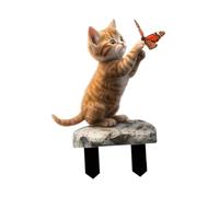 CarpNettore Coffret Cadeau de Plugs pour Chats En Acrylique, Acrylique 2D, Plat, pour Fêtes Champêtres dans Le Jardin