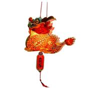 CarpNettore Lanterne à Monter Soi-même pour Le Nouvel an Chinois, Kit de Décoration pour La Maison, Jolie Lanterne Portable Inachevée pour Enfants, Articles de Fê, Dragon en PVC