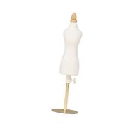 CarpNettore Mini Mannequin de Couture, Buste de Tailleur, Mini Mannequin, Mannequin Miniature pour Présentoir à Bijoux, S and Gold