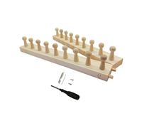 CarpNettore Mini Métier à Tisser à Cadre en Bois à Chevilles pour Couverture épaisse, Taille Ajustable, à Main