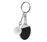 CarpNettore Porte-clés -Pong Style Mini Raquette avec Anneau et Fermoir Accessoires pour Bricolage Décoration Sac à Main et Porte-clés Voiture Adapté pour Étu, Noir