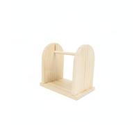 CarpNettore Porte Rubans en Bois Porte Rubans Support Bobines Dérouleur Ruban Présentoir Rubans avec Base Robuste et Démontage Facile Suitable pour Couture Tricot Atelier , Petit , Rond