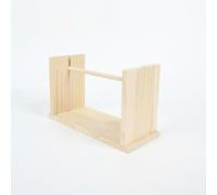 CarpNettore Porte Rubans en Bois Porte Rubans Support Bobines Dérouleur Ruban Présentoir Rubans avec Base Robuste et Démontage Facile Suitable pour Couture Tricot Atelier , Moyen , Carré