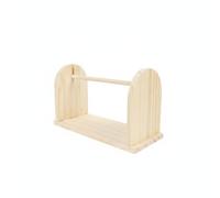 CarpNettore Porte Rubans en Bois Porte Rubans Support Bobines Dérouleur Ruban Présentoir Rubans avec Base Robuste et Démontage Facile Suitable pour Couture Tricot Atelier , Moyen , Rond