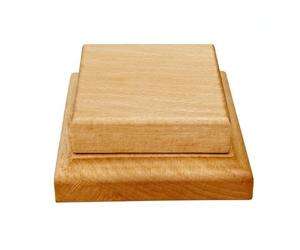 CarpNettore Présentoir à Niveaux en Bois Hêtre Multifonction Élévateur Carré à Bords Biseautés Épuré Socle D'exposition Structure Étagée sur Tables, 20x20cm