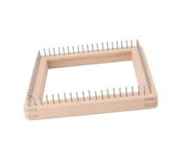 CarpNettore Tricotin Outil Planche Crochet Tissage Écharpes Chapeaux Fabriqué en Bois Naturel Structure Stable Idéal pour Débutant Adapté Au Tissage Ad, 20 Cm X 20 Cm X 3.5