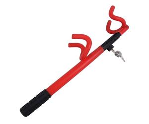 CARPOINT 0510073 Antivol bloque-volant noir Rouge