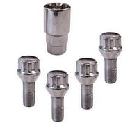 Carpoint Écrous antivol coniques CARPONIT modèle B M12 x 1,5 x 26 mm Chrome 4 pièces