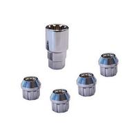 Carpoint CARPONIT Écrous antivol coniques Modèle E M12 x 1,25 Chrome - 4 pièces