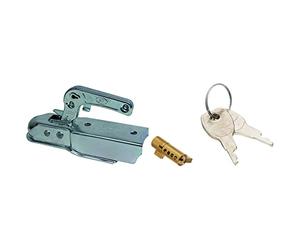 Carpoint Accouplement de Timon 60x60mm 750kg (carré) & Serrure auxiliaire - 2 clefs
