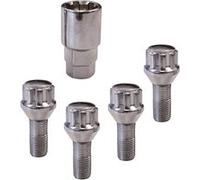 Carpoint boulons de roue antivol M12 x 1,25 L26 conique 4 pièces Argent G