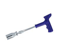 Carpoint Clé pour bougie d'allumage Poignée en T 26 cm acier 21 mm bleu