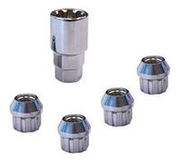 Carpoint écrous de roue antivol M12 x 1,25 L20 conique 4 pcs Argent G