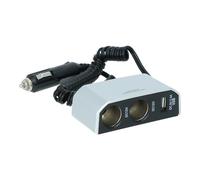 Carpoint Prise double 2x12V 1xUSB-A 2.4A