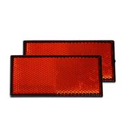 Carpoint Réflecteur rectangulaire Lot de 2 Autocollant Rouge