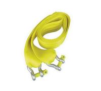 Carpoint Sangle de remorquage 4 m jaune avec crochets et 2 manilles - capacité 1 000 kg