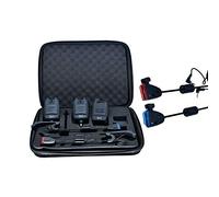 CarpON Détecteur de Morsure Radio sans Fil kit échangiste avec Fonction antivol Coffret de Transport 1: 1 ... (2 alarmes de Morsure de pêche + 1 récepteur + 2 échangistes)