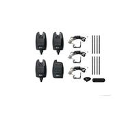 CarpOn® Détecteur de touche sans fil + kit swinger avec fonction anti-vol 1:1 mallette de transport 200 m (3 alarmes de pêche + 1 récepteur + 3 swinger)