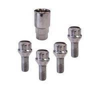 CARPONIT 4 Écrous antivol conique modèle A - M12 x 1,25 x 26 mm - Chrome