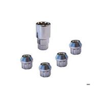 CARPONIT 4 Écrous antivol conique modèle E - M12 x 1,25 - Chrome