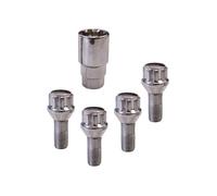 CARPONIT 4 Écrous antivol conique modèle G - M14 x 1,5 - Chrome