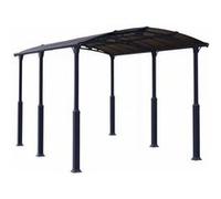 Carport grande hauteur aluminium toit polycarbonate Habrita : 1 camping car - 27,51 m²