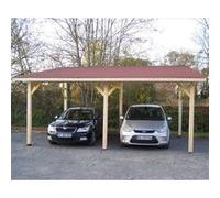 Carport monopente avec couverture bardeau bitumé en rouleau 22,85 m2 - HABAV4563BM