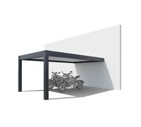 Carport 5x3 m en aluminium - Abri compact grande longueur