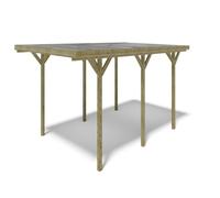 Carport, abri de voiture 3,04x5,12 m - 15,57 m2 - couverture PVC - CAR16PVCTR