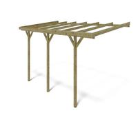 Carport, abri de voiture 3x5,24 m - 15 m2 - adossé - CAR6