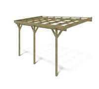 Carport, abri de voiture 3x5,24 m - 15 m2 - adossé - CAR7-2