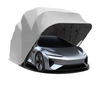 Carport Abri Voiture, Garage Pliant Mobile Semi - Automatique, Folding Mobile Voiture Exterieur, Verrouillable, Durable, Tente De Auvent D'auto (Gris 5,9 * 2,7 * 2,45 M)