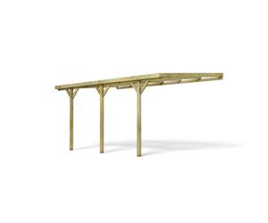 Carport adossé 1 voiture en bois - henri