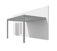 Carport adossé aluminium blanc 3x2m - Abri voiture moderne 2995x2058mm fenetre24.com
