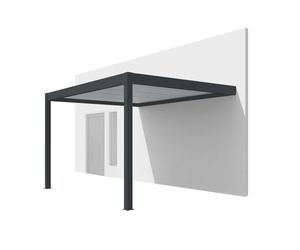 Carport adossé aluminium gris anthracite 3x2m - Protection voiture sur-mesure fenetre24.com