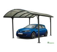 Carport Aluminium - Toit Demi-Rond 14,62 M2 Noir