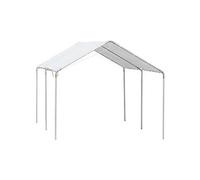 Outsunny Carport auvent pour Voiture 6 x 3 m Acier galvanisé Robuste PE Haute densité Blanc