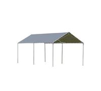 Outsunny Carport auvent voiture 6 x 3 m Acier galvanisé toit PE haute densité robuste Gris