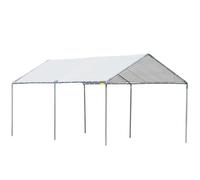 Carport auvent pour voiture - Outsunny - 6 x 3 m - acier galvanisé robuste PE haute densité - blanc